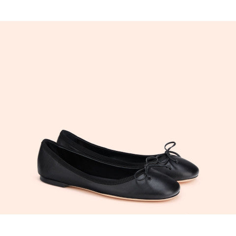 AGL Kala Black Leather Ballet Shoe