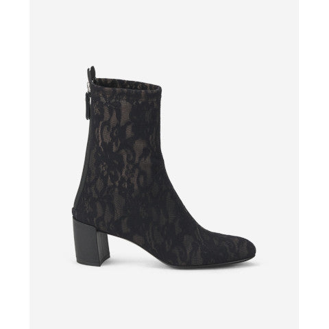 AGL Lynn Stretch Black Lace Bootie