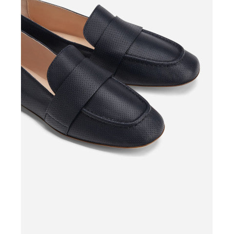 AGL Mara Springs Navy Leather Loafer