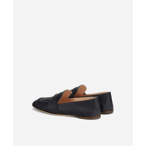 AGL Mara Springs Navy Leather Loafer