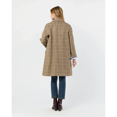 Ann Mashburn Balmacaan Coat in Harris Tweed
