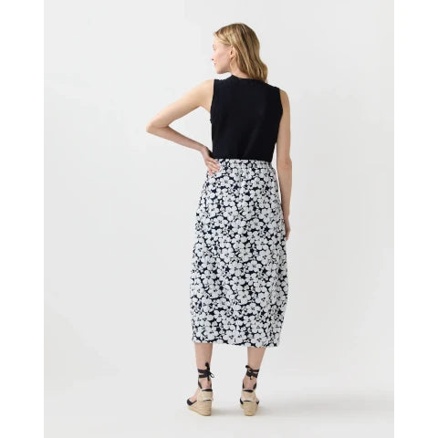 Ann Mashburn Belle Skirt in Navy Floral
