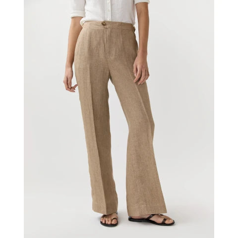 Ann Mashburn Billie Pant in Flax Linen Twill