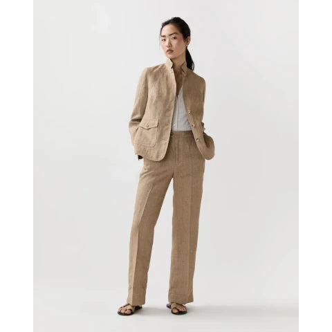 Ann Mashburn Billie Pant in Flax Linen Twill