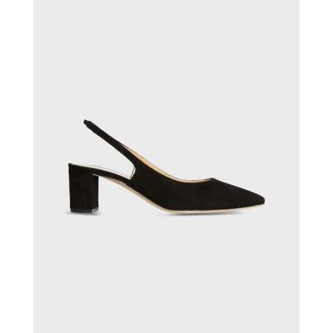 Ann Mashburn Block Heel Suede Slingback