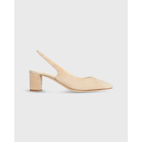 Ann Mashburn Block Heel Suede Slingback