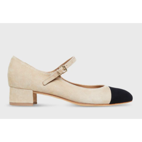 Ann Mashburn Cap Toe Mary Jane Block Heel