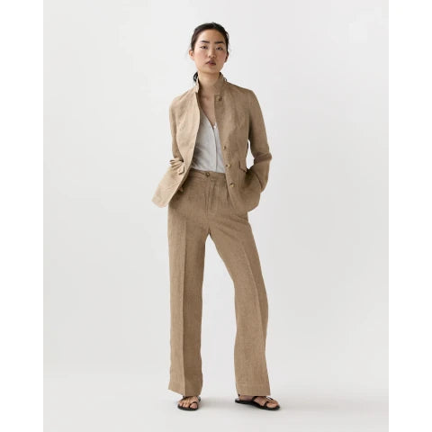 Ann Mashburn Cecile Linen Jacket in Flax