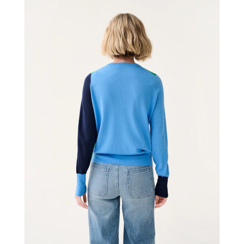 Ann Mashburn Kit Crewneck Colorblock Sweater