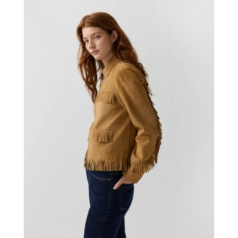 Ann Mashburn Lorena Jacket in Camel Suede