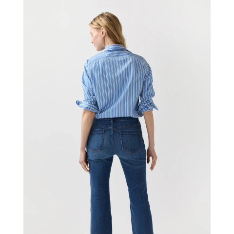 Ann Mashburn Sidney Shirt in French Blue Stripe