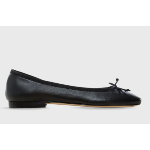 Ann Mashburn Square Toe Ballet Shoe in Black