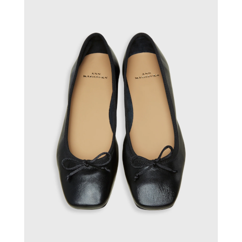 Ann Mashburn Square Toe Ballet Shoe in Black