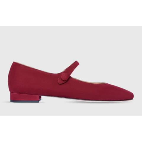 Ann Mashburn Square Toe Mary Jane in Red