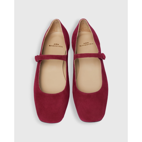 Ann Mashburn Square Toe Mary Jane in Red