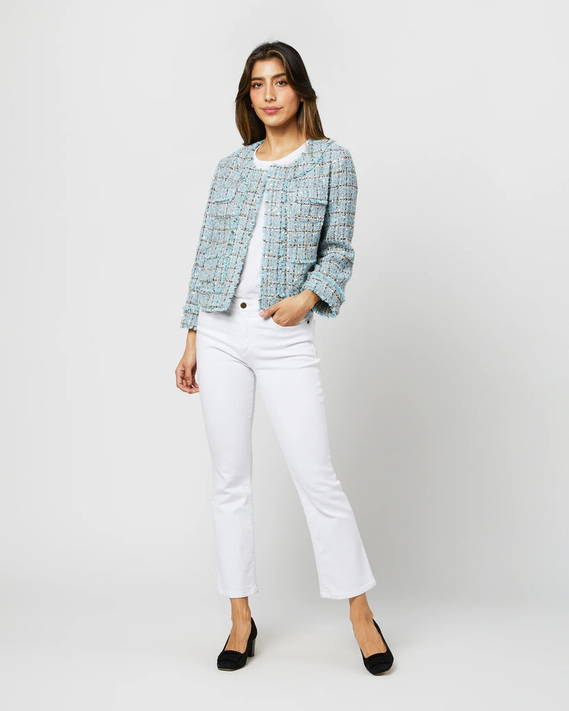 Ann Mashburn Kiki Jacket in Blue/Gold Tweed