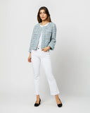 Ann Mashburn Kiki Jacket in Blue/Gold Tweed