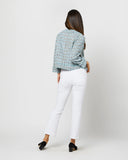 Ann Mashburn Kiki Jacket in Blue/Gold Tweed