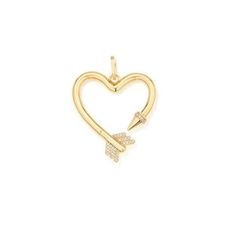 Adina Reyter Diamond Arrow Heart Hinged Charm