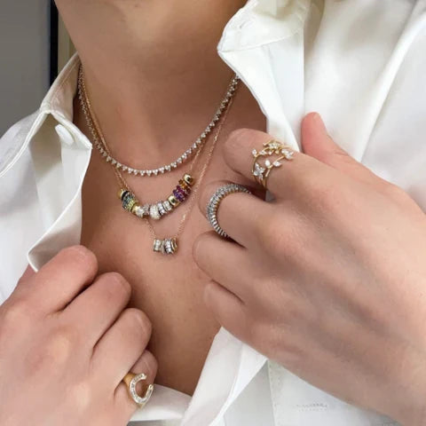 Adina Reyter Bead Party Diamond Rager Necklace