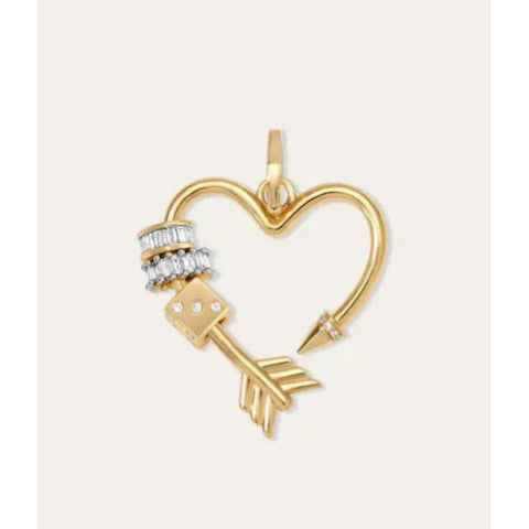 Adina Reyter Diamond Arrow Heart Charm