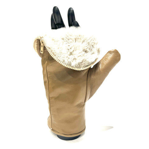 Alpo Faux Fur Lined Zipper Mittens