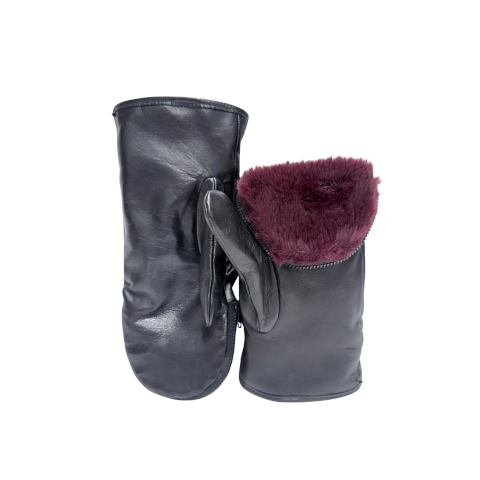 Alpo Faux Fur Lined Zipper Mittens
