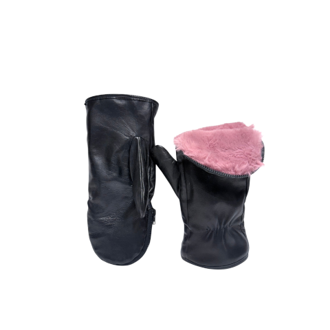 Alpo Faux Fur Lined Zipper Mittens