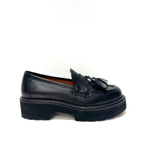 Angelo Bervicato Vivien Black Loafer With Tassel