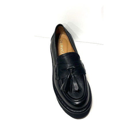 Angelo Bervicato Vivien Black Loafer With Tassel