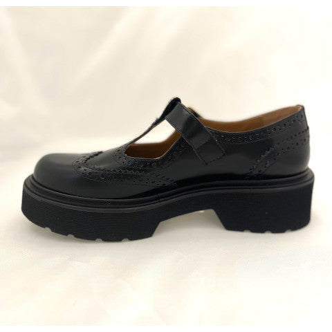 Angelo Bervicato Abrasoft Nero Strap Shoe