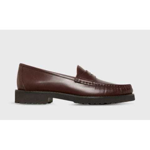 Ann Mashburn Lug Sole Loafer in Oxblood