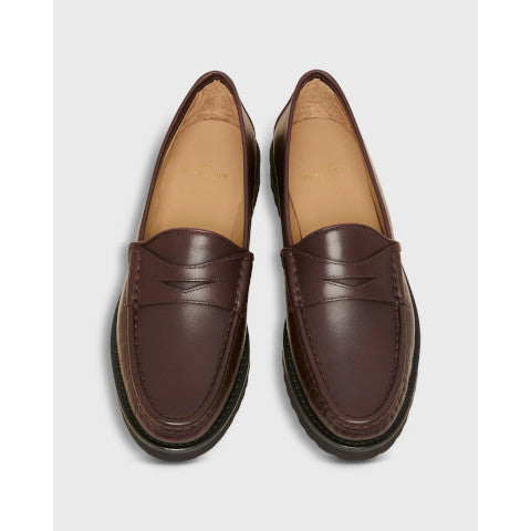 Ann Mashburn Lug Sole Loafer in Oxblood