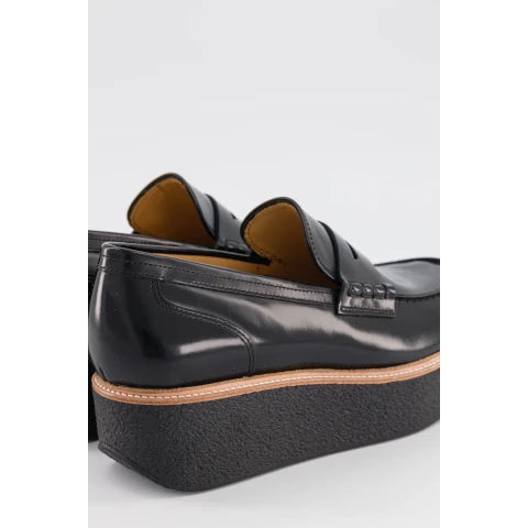 Anne Blum Pennie Black Leather Loafer