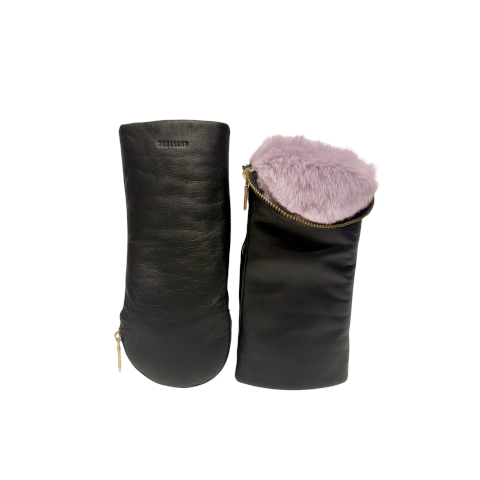 Aristide Fur Lined Zipper Mittens