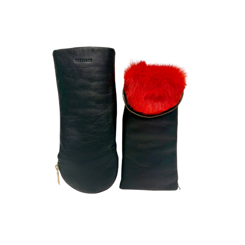 Aristide Fur Lined Zipper Mittens
