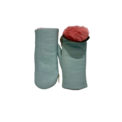 Aristide Fur Lined Zipper Mittens