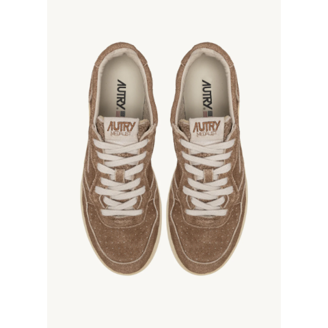 Autry Medalist Low Sneakers in Brown Suede