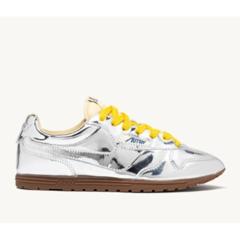 Autry Windspin Sneaker in Silver Mirror