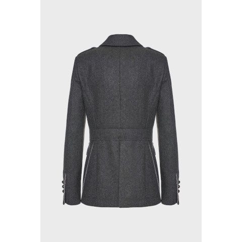 Bazar Deluxe Grey Wool Military Jacket