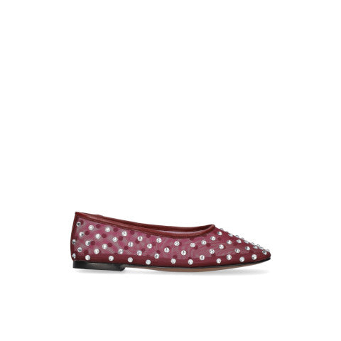 Bibi Lou Berry Ballerina Flats in Burgundy