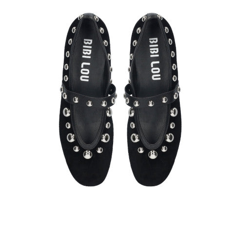 Bibi Lou Carinna Ballerina Flat with Silver Studs