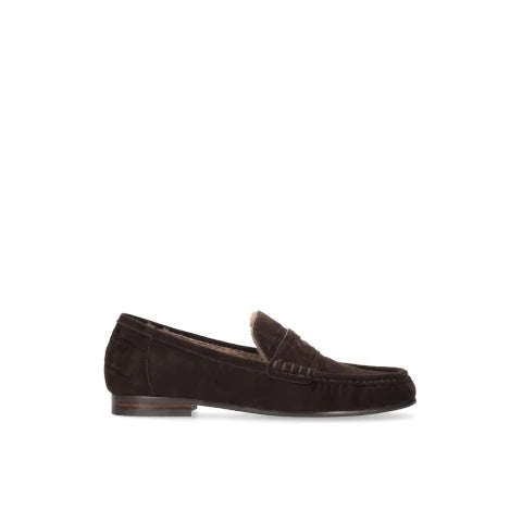 Bibi Lou Lyra Loafer in Brown with Fur Lining