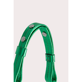 BY FAR Mons Clover Green Metallic Leather Bag