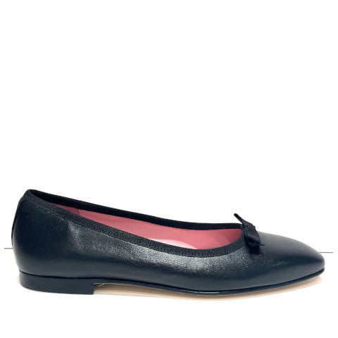 Carel Black Leather Ballet Flat