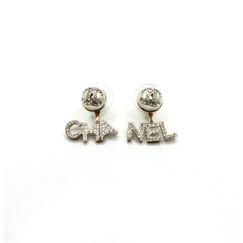 Vintage Chanel "CHA   NEL " Convertible Earrings