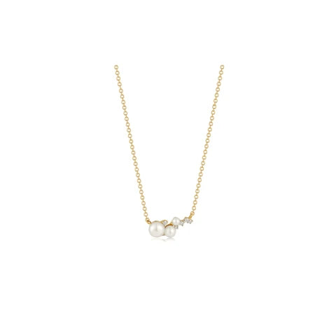 EF Collection Diamond & Pearl Necklace