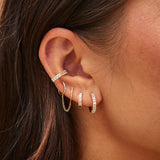 EF Collection 14K Prong Set Diamond Baguette Ear Cuff