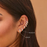 EF Collection 14K Diamond Baguette Hoop