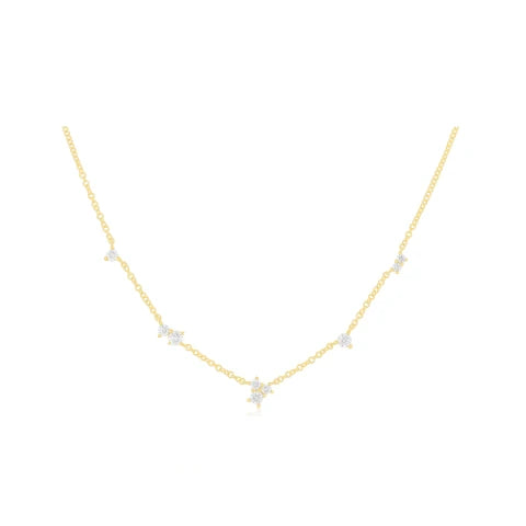 EF Collection Diamond Cluster Necklace